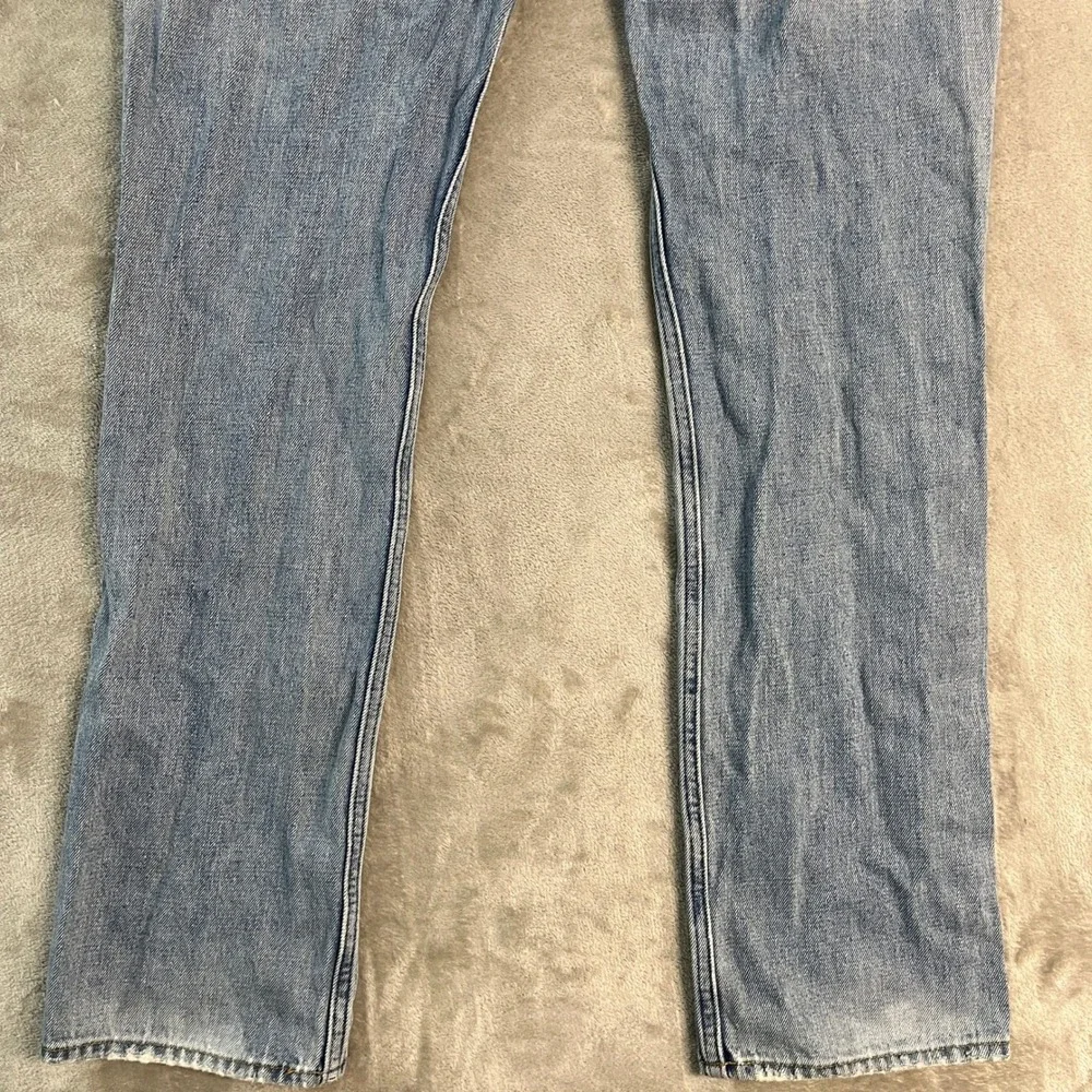Hollister Y2K Light Wash Blue Denim Jeans Mens 38x34 Faded Casual Denim Worn